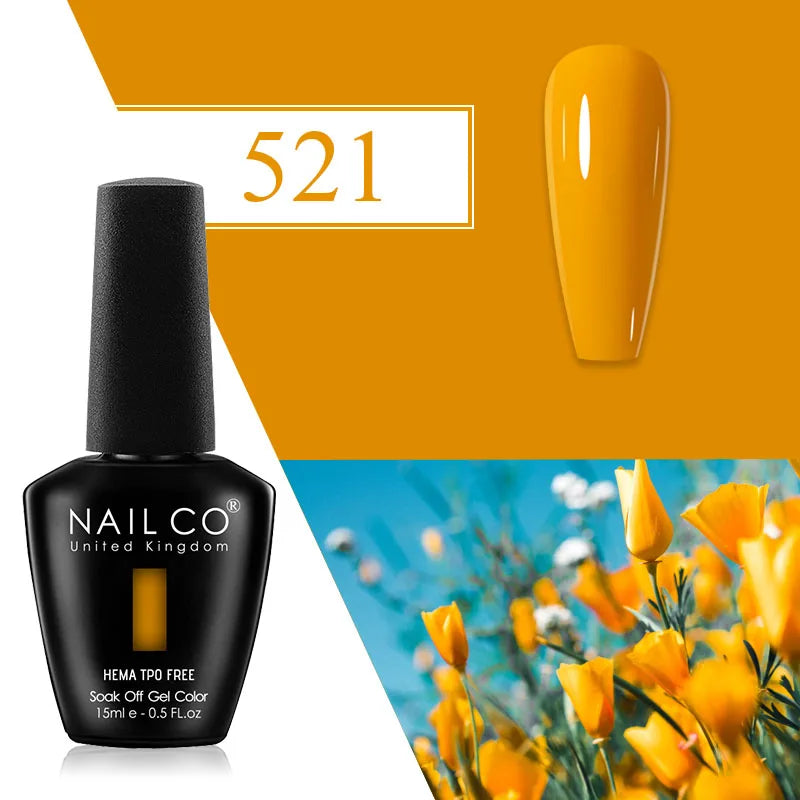 NAILCO Plum Gel Nail Polish Matte Coat Autumn Winter Semi Permanent Qme 521