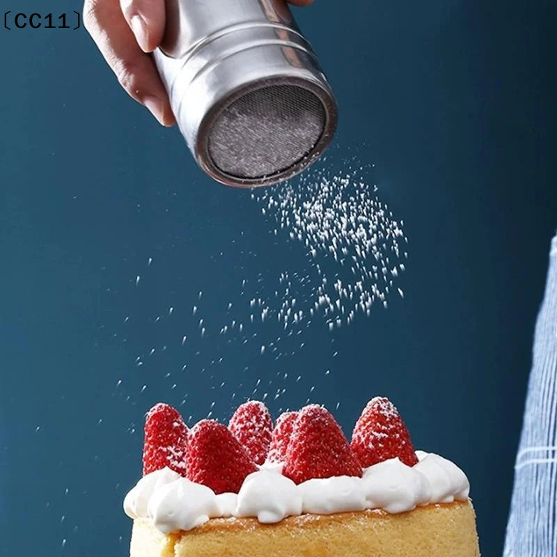 Duster Cover Cocoa Powder Coffee Stainless Steel Fine Mesh Bucket Qme