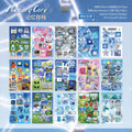 TIANZI 20/30 Pcs Japanese Showa Style Kawaii Die-Cutting Sticker Book DIY Handmade Lotus Picking Scrapbook Decoration Stickers Qme A-30 Pcs
