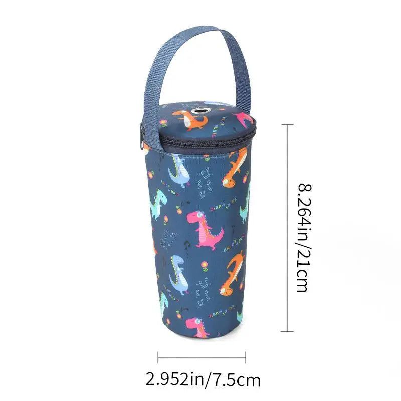 Creative Handheld Water Bottle Bag Insulated Pocket Cute Outdoor Milk Qme A4
