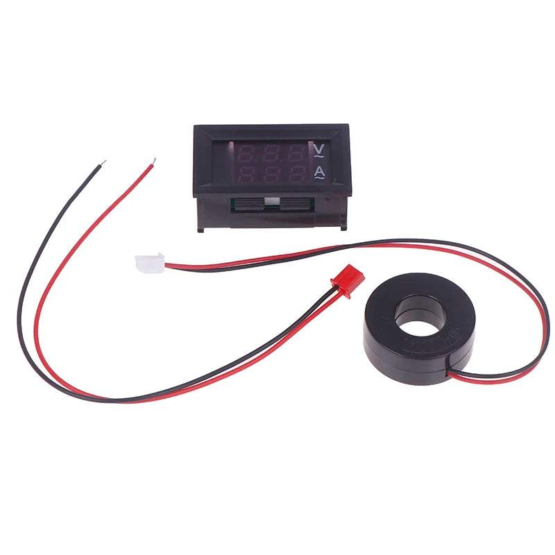 AC 50-500V Digital LCD Voltmeter Ammeter 10A 50A 100A 220V Voltage Qme