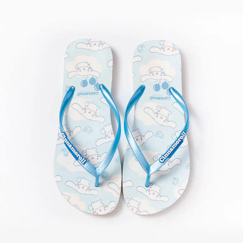 Hello Kitty Kuromi Cartoon Flip-Flops Cute, Non-Slip, Soft-Soled Slippers Outdoor Beach Flip-Flops Qme 1 255mm