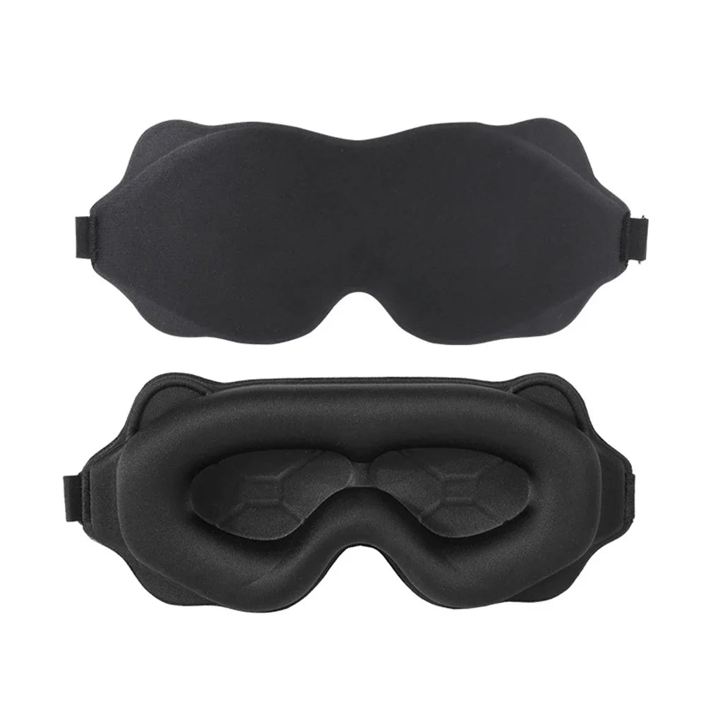 3D Stereoscopic Light-blocking Sleep Eye Mask Breathable Non-pressing Qme black