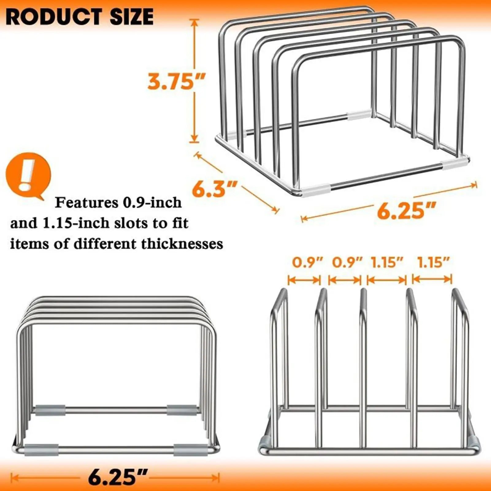 Cutting Board Holder Stand Rustproof Slim Organizer Chopping Offices Qme