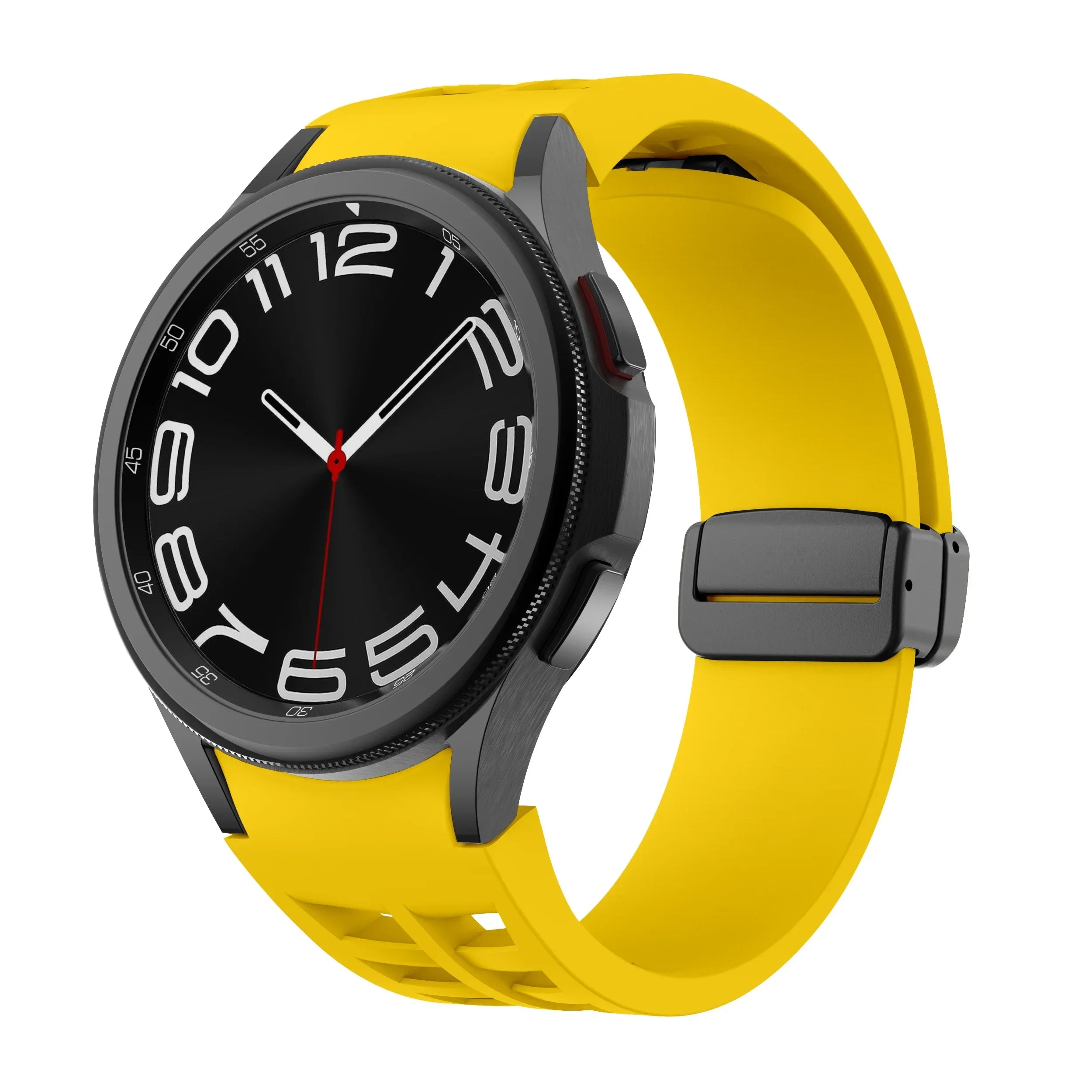 Magnetic Silicone Band for Samsung Galaxy Watch 6 Classic 43 47mm 4 42 46mm 5 Pro 45mm No Gaps Loop Strap for 4/5/6/7 40 44mm Qme YB Galaxy 6classic 43mm