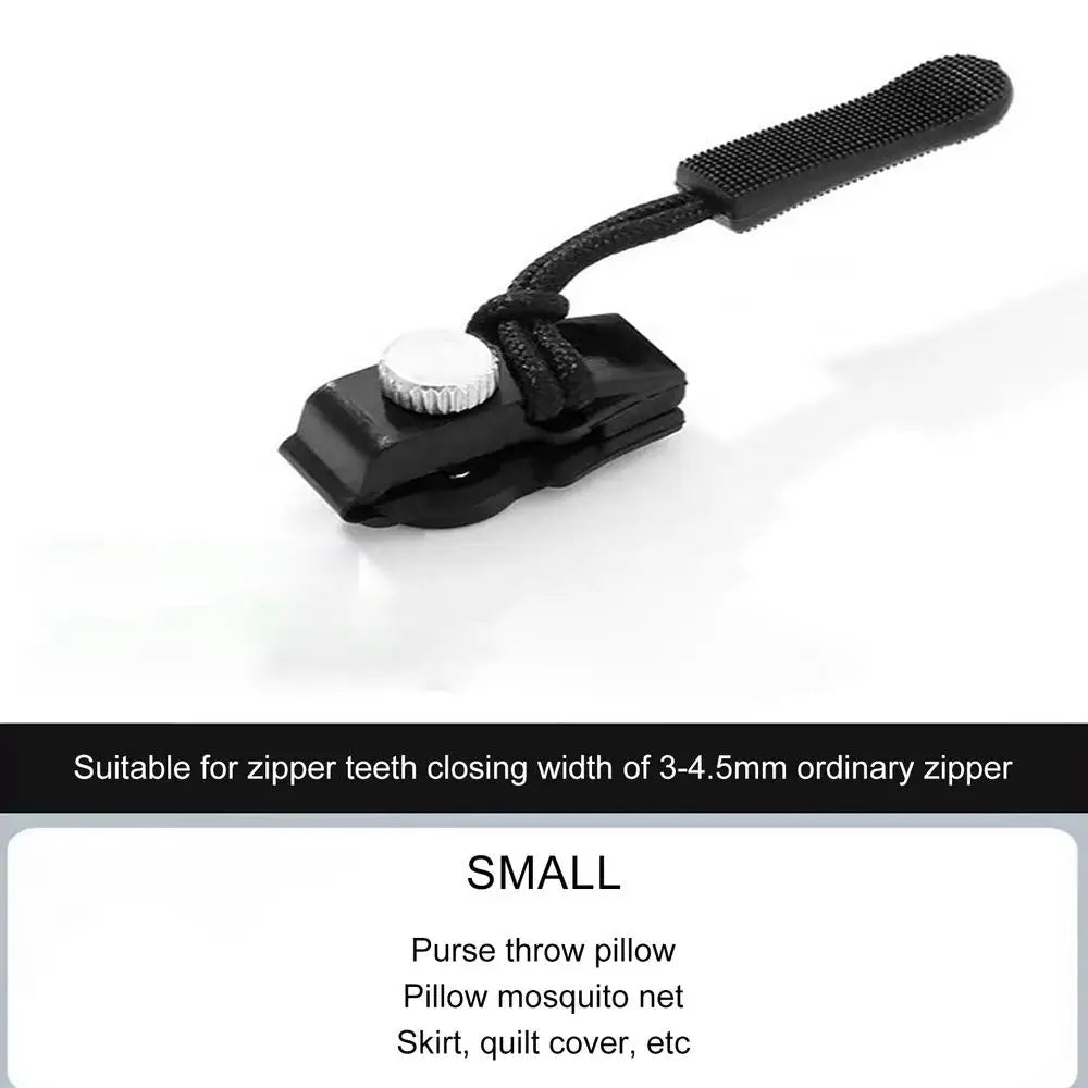 Zipper slider Repair Kit Quick Instant Detachable Zipper Head Replacement Zipper Slider Pull For Jacket Bags Coat Free Sewing Qme S