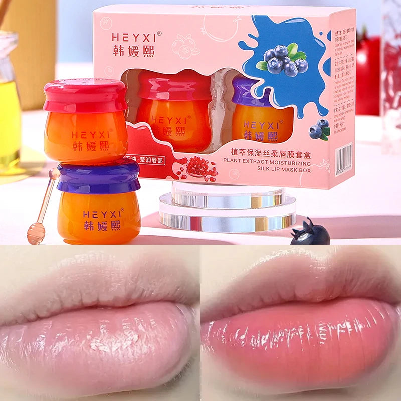 Plant Extract Moisturizing Silk Soft Lip Mask Box Without Greasiness Qme