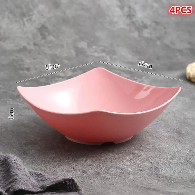Plastic Salad Mixing Bowls Premium Multipurpose Fruit Vegetable Qme Pink