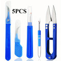 5 pieces of blue sewing tear machine kit, including thread tear machine, suture tear machine, and scissors for removing stitches Qme 5pcs