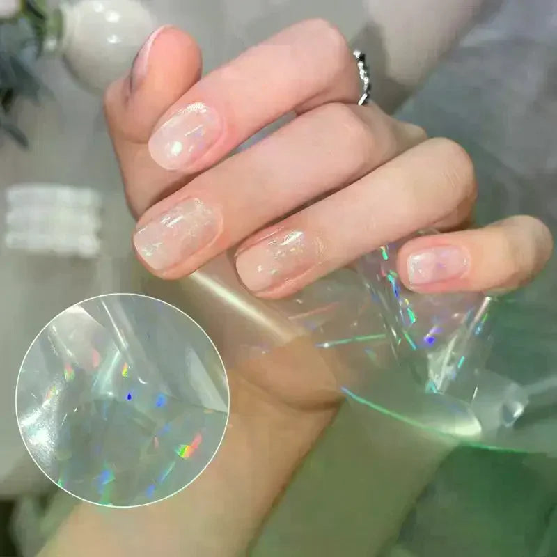 10 Patterns Metallic Nail Foil Transfer Paper Stickers DIY Manicure Qme