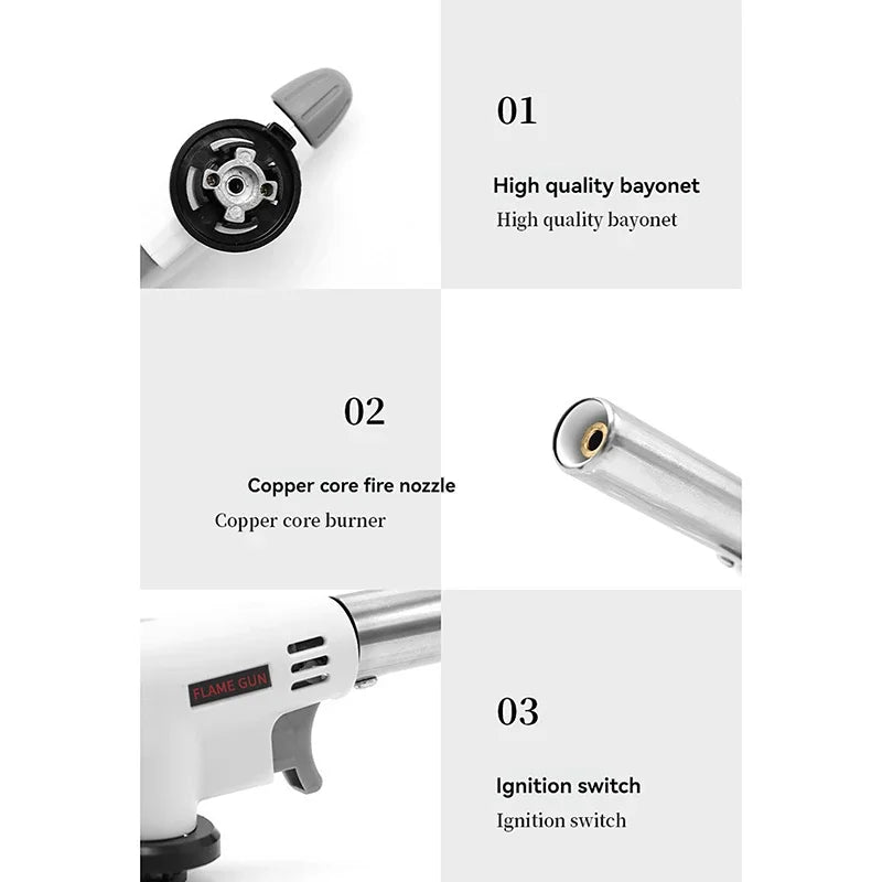 Gas Torch Flame Blowtorch Cooking Soldering Butane AutoIgnition Gas-Burner Lighter Heating Welding Gas Burner Flame Qme