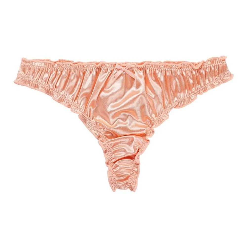Breathable Sweet Ruffle Women's Panties Lingerie Luxury Underwear Low Qme Pink S 1pc