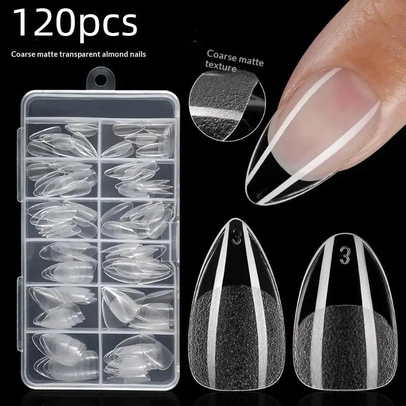 Soft Gel Nail Tips Box Acrylic Short Artificial Nails Manicure Tools Qme