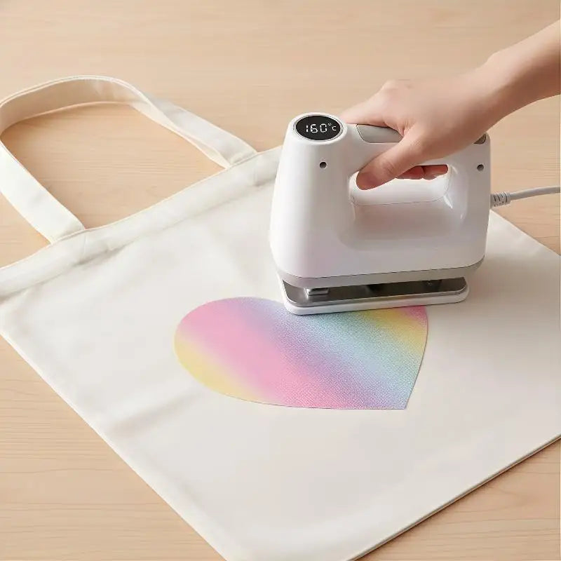DIY Rainbow Sequin Fabric, Gradient Flash Ironing Cloth for Crafts, Reusable Heat-Insulation Mat, Sewing Accessory Qme