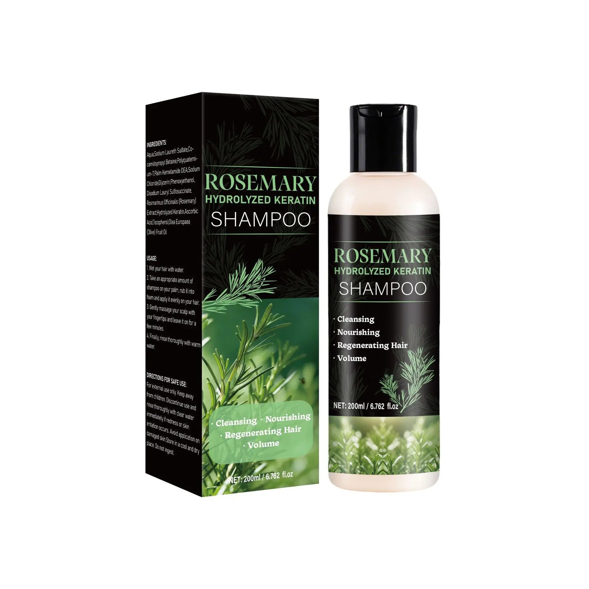 Natural Rosemary Shampoo Nourish Repair Dry Damaged Hair Strengthen Qme Rosemary 200ml