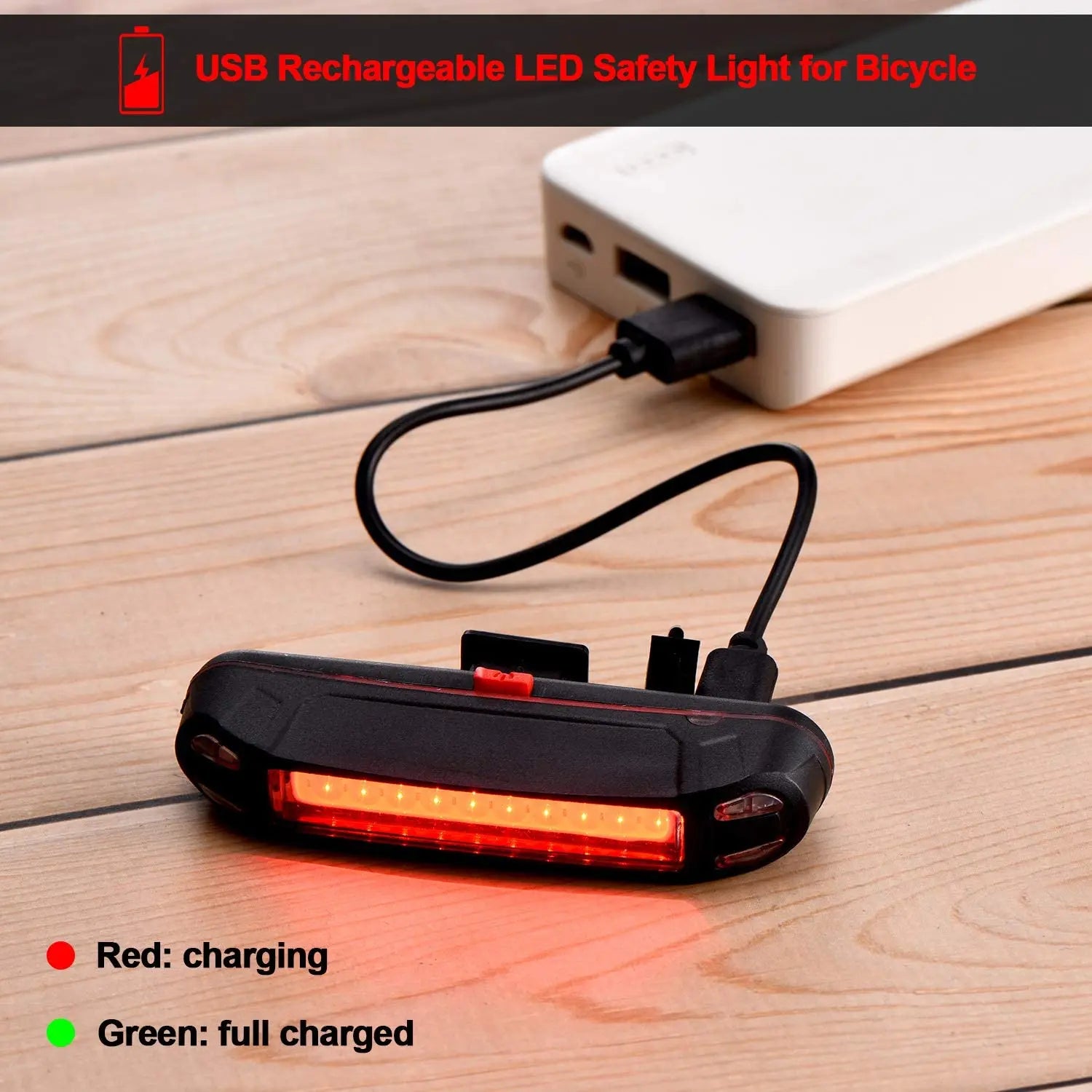 Bike Rear Tail Light, USB Rechargeable LED Safety Light for Bicycle, Ultra Bright Waterproof Cycling Taillight Fits on Any Road Qme