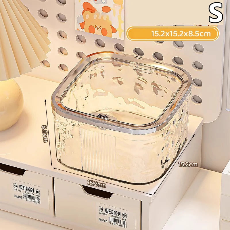 Organizer Storage Box Clear Acrylic Hair Tie Headband Laundry Pods Qme square small