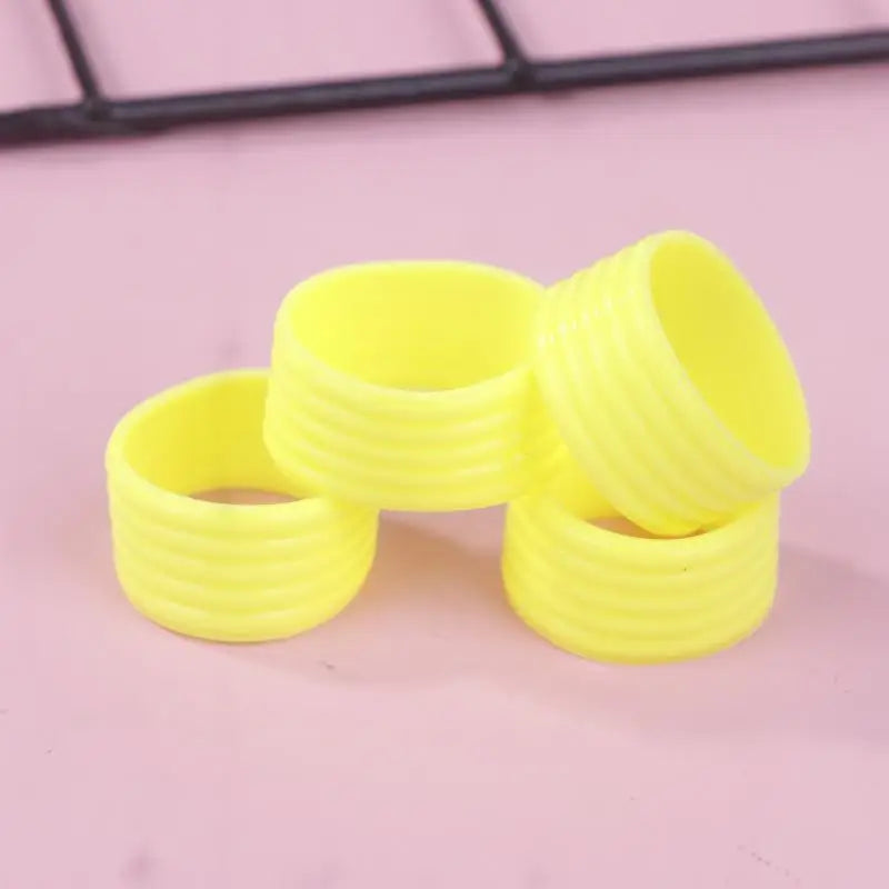Lot Silicone Tennis Racket Grip Ring Handle Closure Rubber Qme Yellow