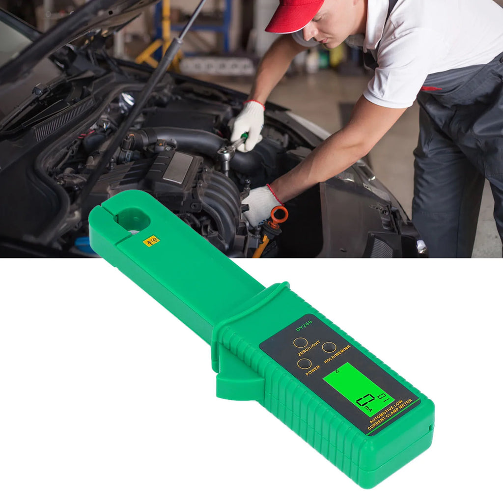 AC/ Low Current Clamp Meter Quick Check 0mA‑60A Range Automatic Recognition Portable Leakage Current Tester for Automotive Qme