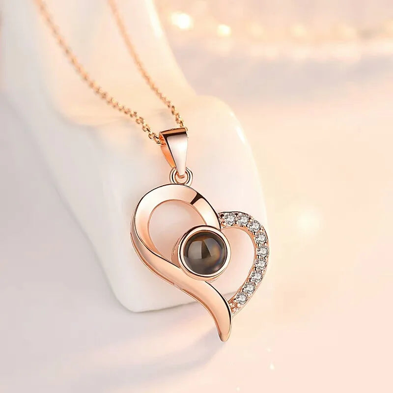 Simple Cutout Heart Collar Necklace Chic Love Designed Neck Pendant Qme