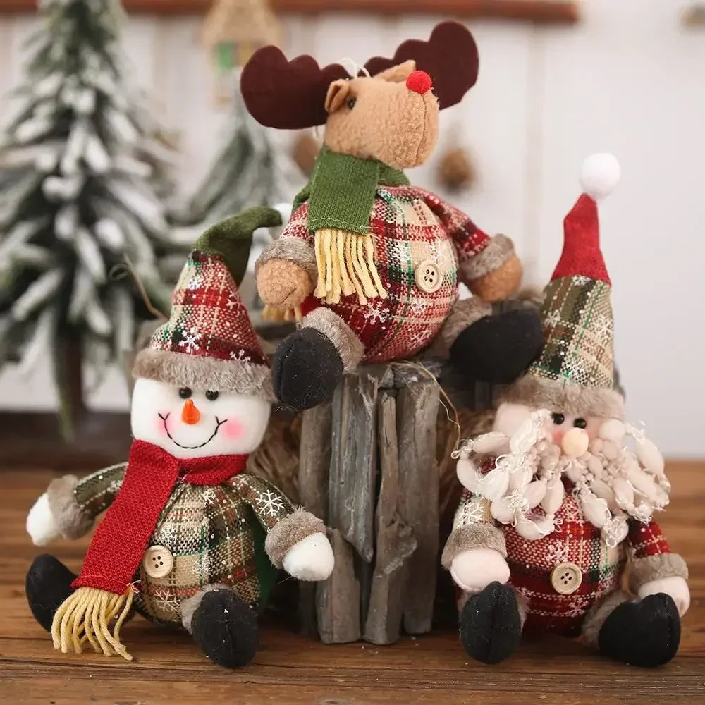 Santa Claus Doll Chirstmas Decorations Home Decor Table Elk Doll Christmas Ornaments Xmas Navidad Gifts Happy New Year 2025 Qme