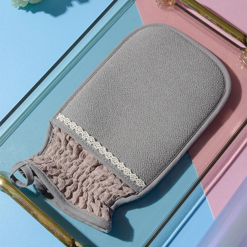 Body Cleaning Washcloth Bathroom Shower Ball Back Scrubber Qme taupe 0438