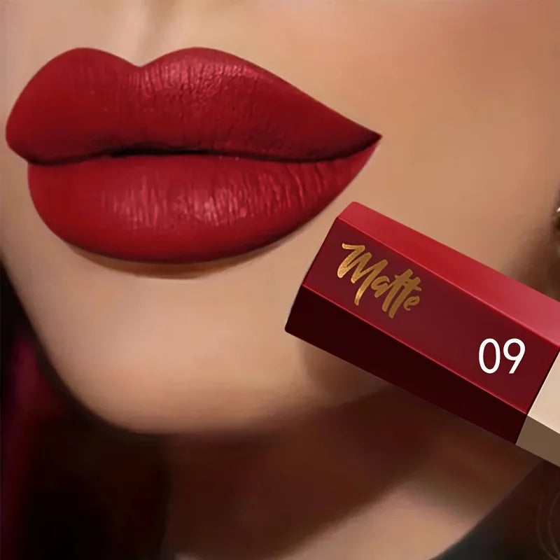 Waterproof Matte Velvet Lip Tint Long-lasting Nude Glaze Sexy Smooth Qme 09