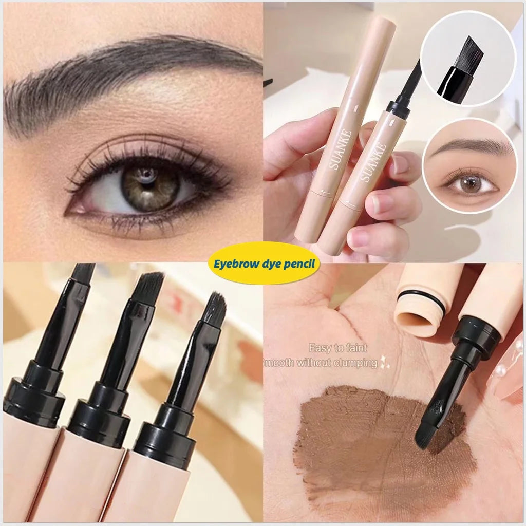 Double-ended Eyebrow Gel Waterproof Sweat-proof Smudge-proof Pencil Qme