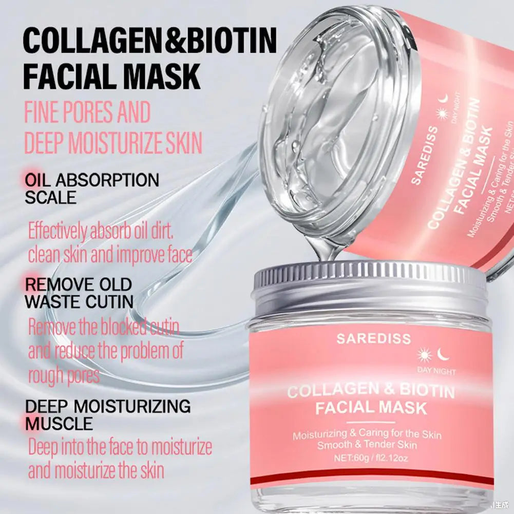 1 Collagen Night Wrapping Mask Peel-off Overnight Face Deeply Hydrate Qme