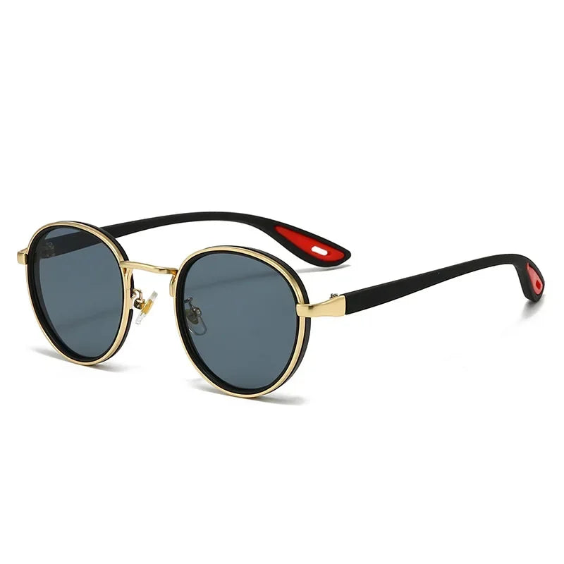 Men's Retro Round Driving Polarized Finished Myopia Lenses Titanium Sunglasses High Quality UV Protection Glasses Qme JH