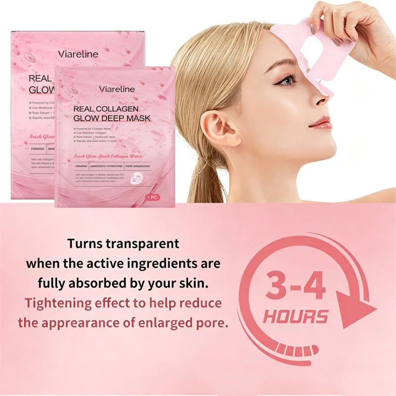 Overnight Collagen Real Deep Mask Supplement Collagen Hydrating Mask Elasticity Improvement Pore Minimizing Firming Lifting Mask Qme