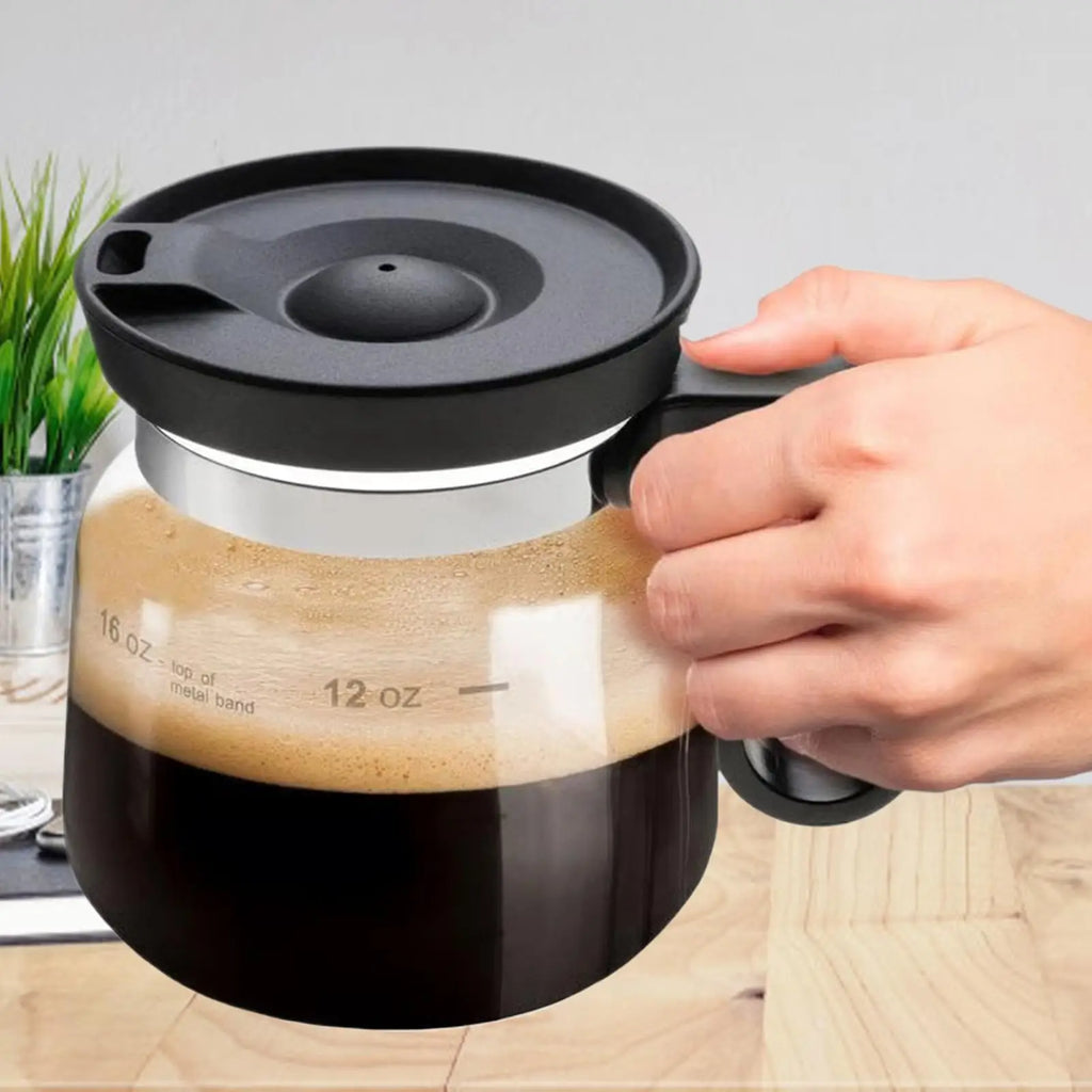 Clear Coffee Mug 16oz Travel Coffee Cup Glass Mugs Drinkware Container with Lid for Hot Cold Beverage Latte Cappuccino Tea Juice Qme