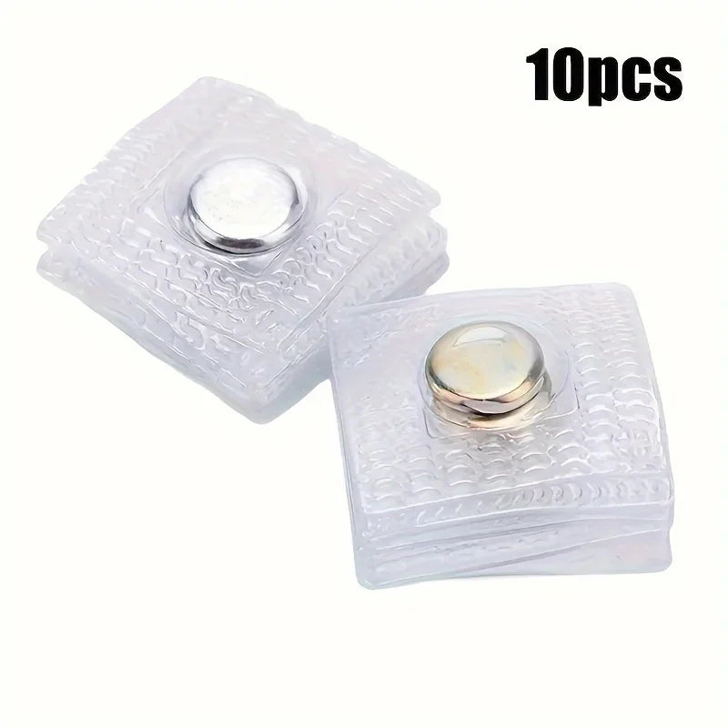 10-Pack Invisible Magnetic Snap Fasteners, 0.99cm Metal Sewing Buttons for Clothing and Bags Qme 10pcs