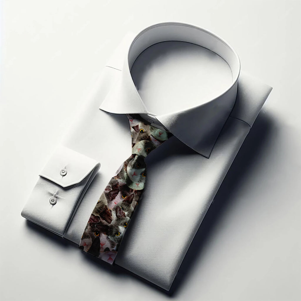 Cute Funny Cat Tie Newly Designed Cartoon 3d Printing Fashion Qme