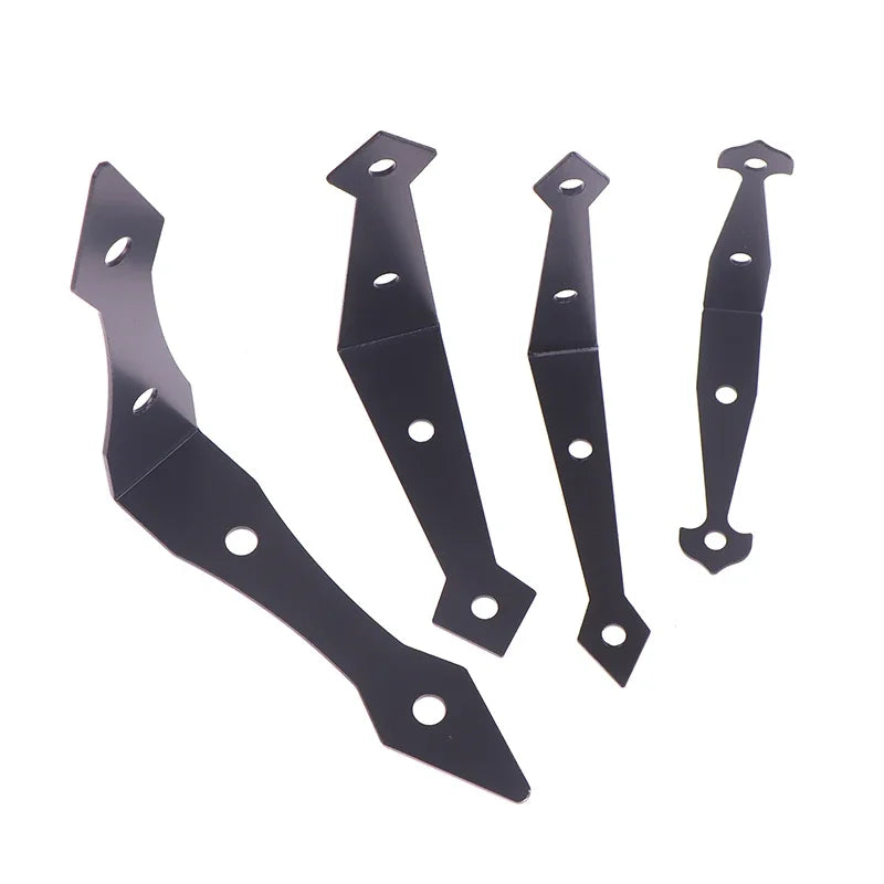 Durable 2PCS Furniture Cupboard Door Hinge Folding Black Iron Hinge For The Cabinet Door Hardware Accessories For Home Use Qme