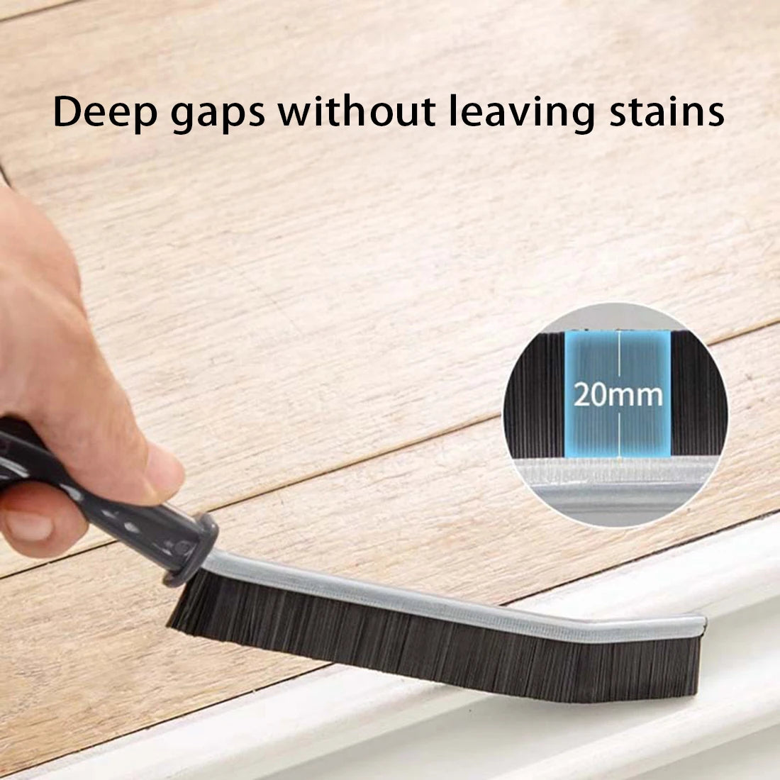 Household Gap Cleaning Brush Durable Grout Hard Bristle Long Handle Cleaner Brush for Tile Joints Dead Angle Shower Floor Lines Qme