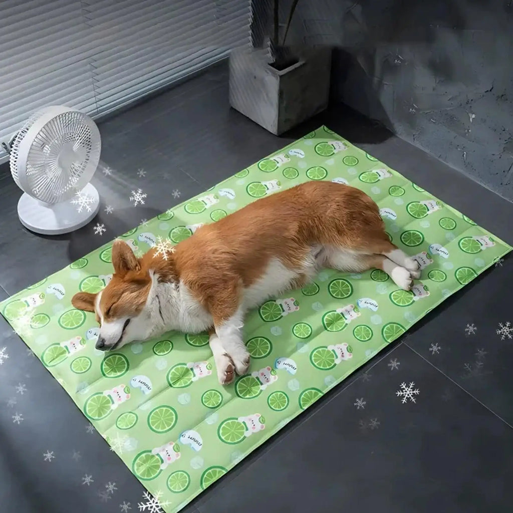 Cooling Dog Bed Foldable Reusable Comfortable Pet Mattress Cooling Dog Beds Sleeping Pad For Car Trip Park Beach Picnic Balcony Qme