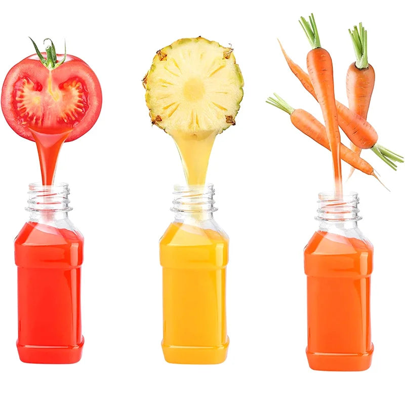 10 Clear Refillable Plastic Bottles Leak-proof Portable Containers Qme