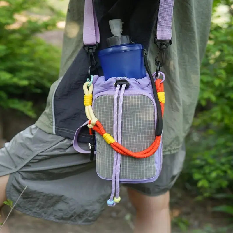 Dopamine Crossbody Water Bottle Bag 2026 New Model Portable Large Capacity Phone Bag Waterproof Water Bottle Bag For Students Qme