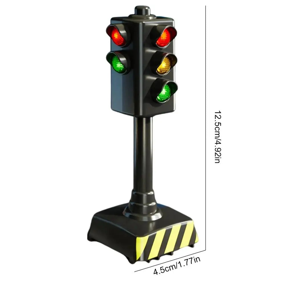Traffic Light Toys for Kids Small Traffic Light Signs with Lights and Sounds Stop Light Model Safety Traffic Indicator Qme 02