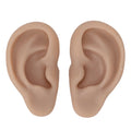 1 Pair Silicone Ear Model Soft Flexible Simulation Ear Model for Earrings Display Ear Piercing Exercise Soft Silicone Ear Model Qme Dark complexion