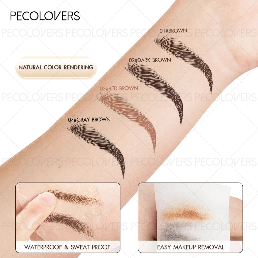 Travel Eyebrow Powder Angled Brush Waterproof Non-caking Blendable Qme