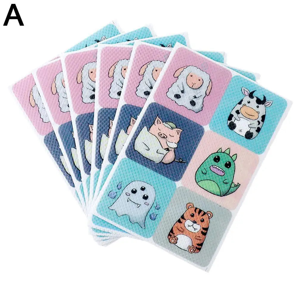 36/144Pcs Baby Mosquito Repellent Stickers Cartoon Patch Non-Toxic Natural Essential Oil Insect Bug Protector for Infants Toddl Qme A