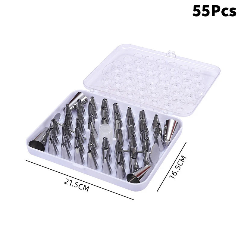 CC11Stainless Steel Piping Nozzle Kitchen Cake Icing Cream Decor Tool Qme 55 box