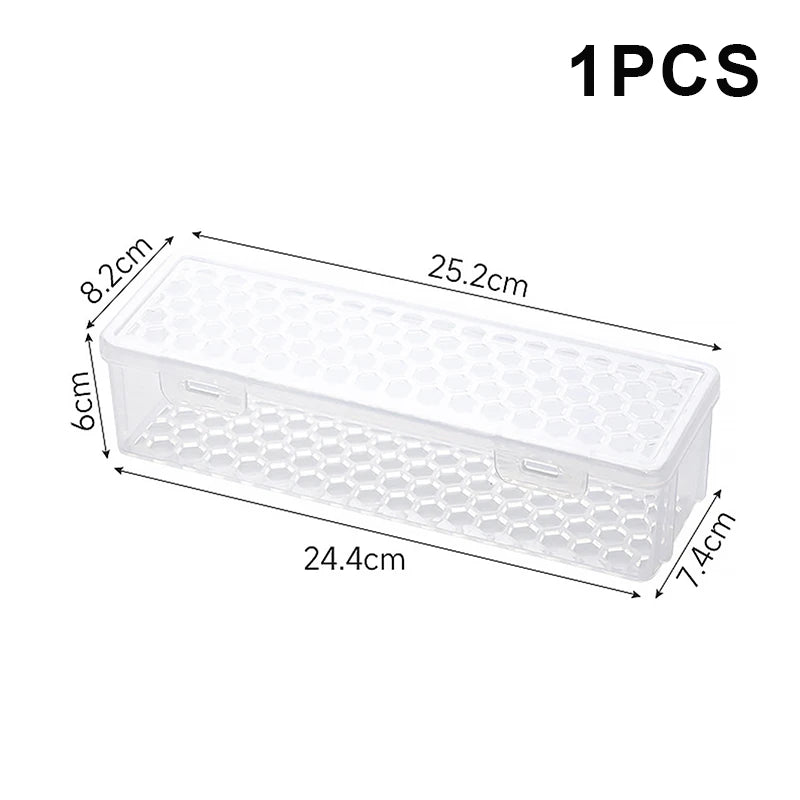 CC11Dishwasher Tableware Cleaning Box Chopstick Cage Plastic Qme Rectangle Clear