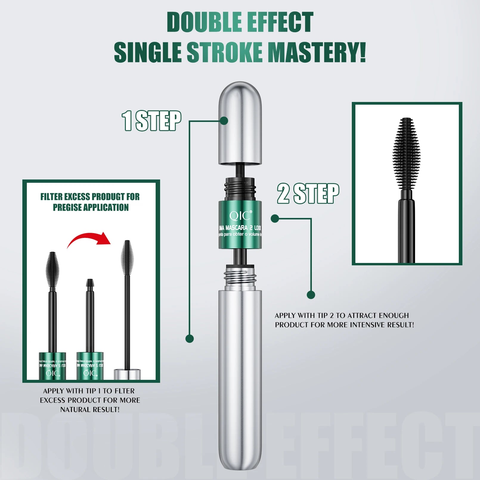 4D Black Mascara Thickening Lengthening Curling Waterproof Sweatproof Mascara For Beginners Qme