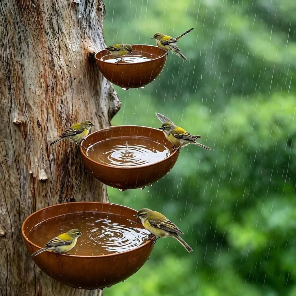 Rain Catcher Weather-resistant Bee Watering Station Cup 3 Collector Qme