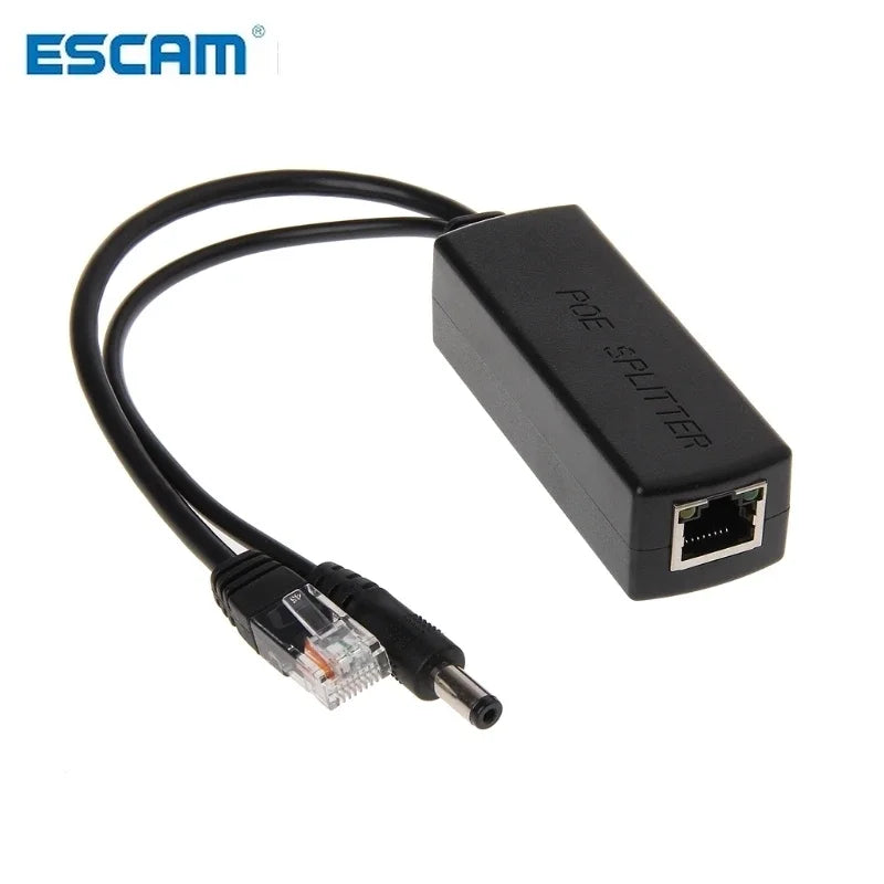 5PCS 10/100M IEEE802.3at/af Power Over Ethernet PoE Splitter Adapter For IP Camera 80x27x22mm/3.15x1.06x0.87in Qme