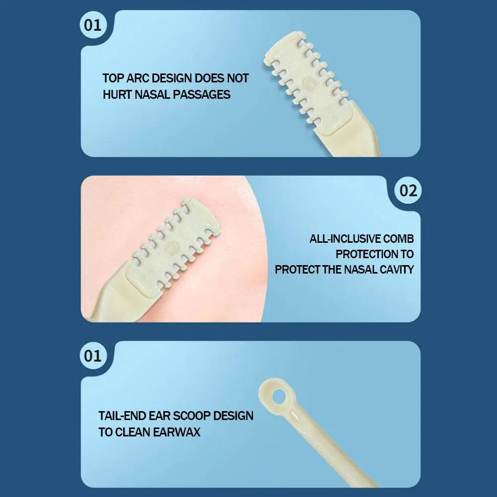 2-in-1 Nasal Hair Cutter,Double Sided Nose Hair Knife,Nostril Hair Remover Tool 360° Rotating Nose Hair Trimmer, For Women Men Qme