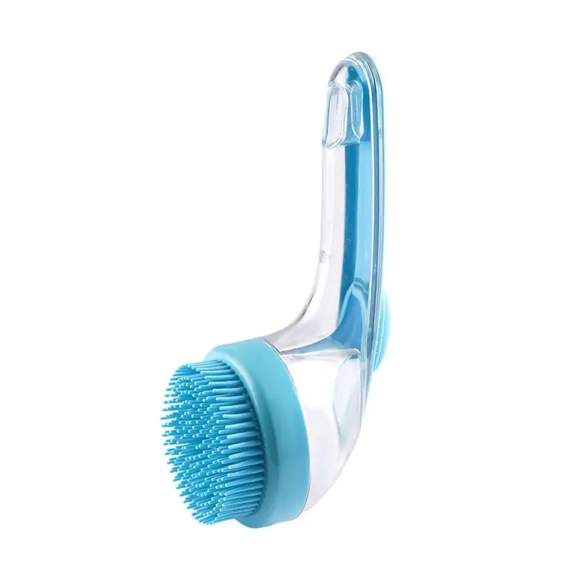 Grooming Cleaning Fur Hair Pet Cat Bath Brush Long Handled Massage Qme A1